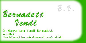 bernadett vendl business card